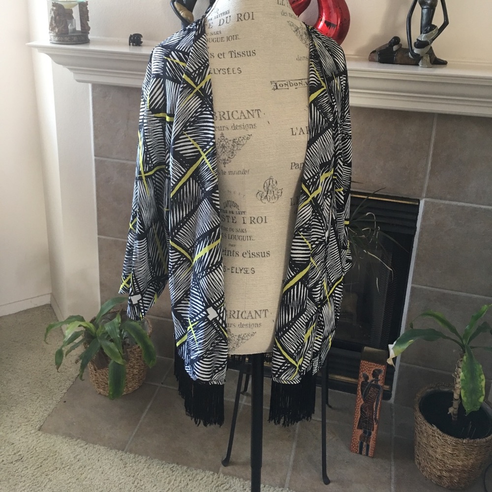 Colorful Fringed Kimono